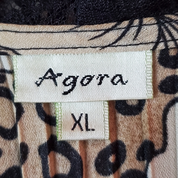 Agora Floral Cheetah Print Cardigan - Picture 9 of 12